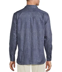 Cremieux Blue Label Twill Paisley Long Sleeve Woven Shirt