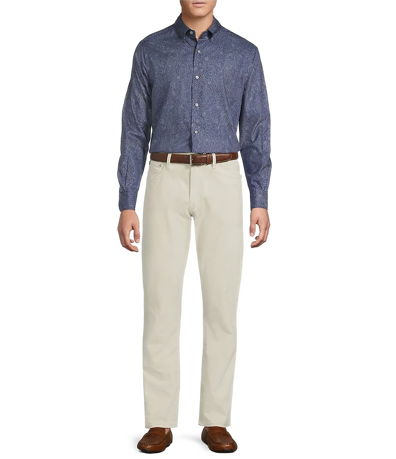 Cremieux Blue Label Twill Paisley Long Sleeve Woven Shirt