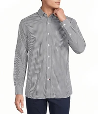 Cremieux Blue Label Vertical Stripe Pattern Long Sleeve Woven Shirt