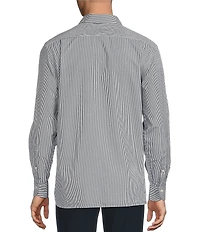 Cremieux Blue Label Vertical Stripe Pattern Long Sleeve Woven Shirt