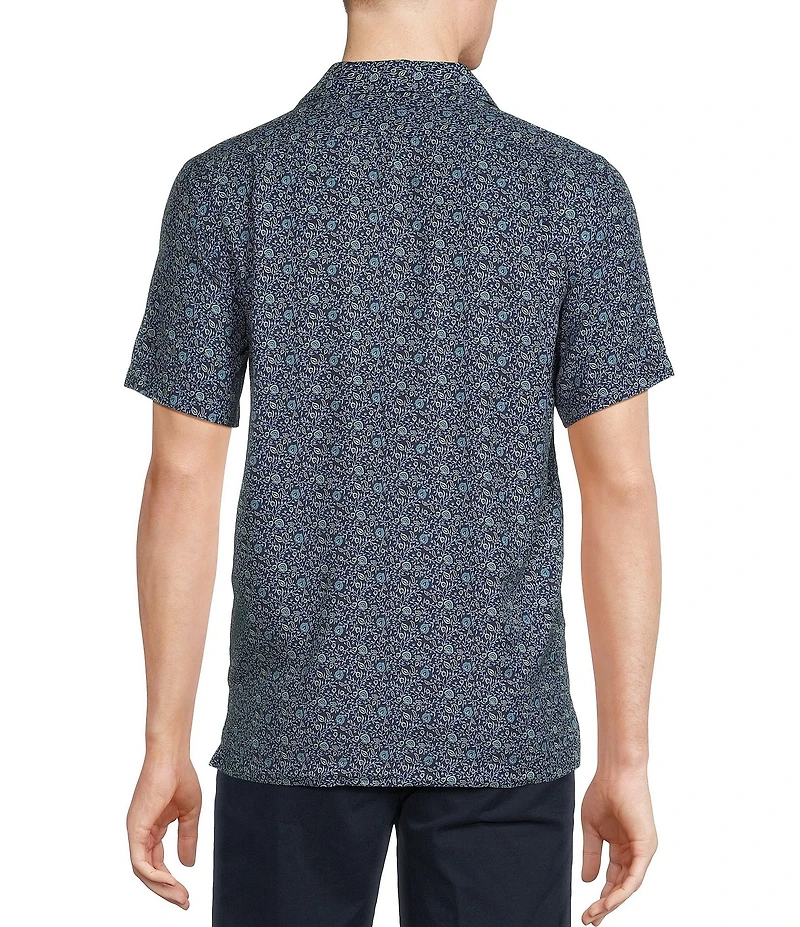 Cremieux Blue Label Vine Floral Print Short Sleeve Woven Camp Shirt
