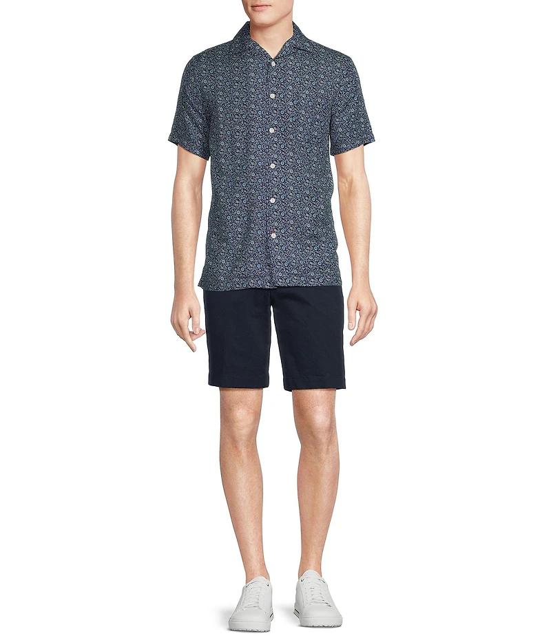 Cremieux Blue Label Vine Floral Print Short Sleeve Woven Camp Shirt