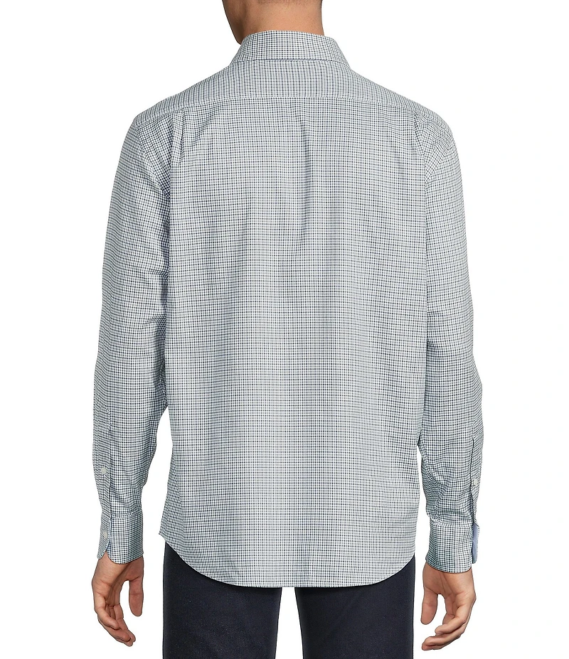 Cremieux Blue Label Washed Oxford Check Long Sleeve Woven Shirt