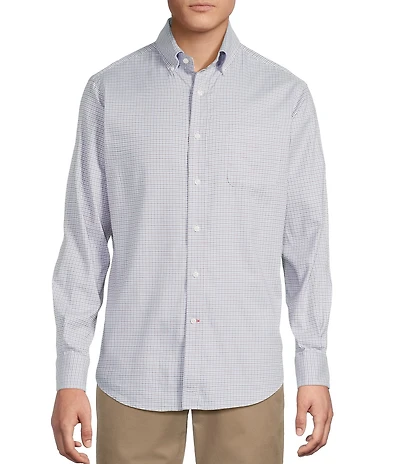 Cremieux Blue Label Washed Oxford Check Long Sleeve Woven Shirt