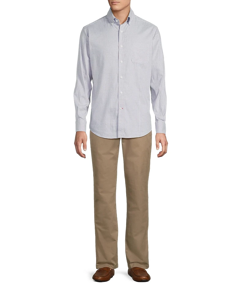 Cremieux Blue Label Washed Oxford Check Long Sleeve Woven Shirt
