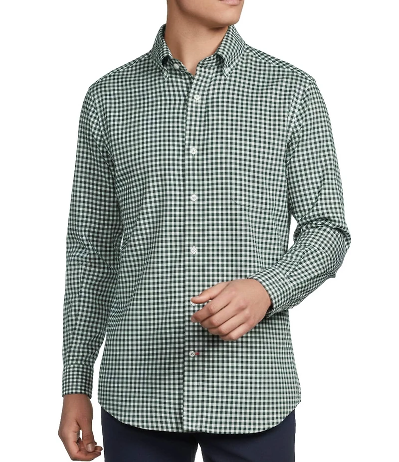 Cremieux Blue Label Washed Oxford Check Long Sleeve Woven Shirt