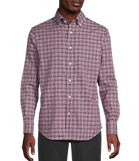 Cremieux Blue Label Washed Oxford Grid Plaid Long Sleeve Woven Shirt