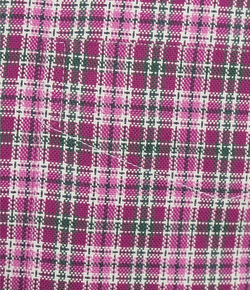 Cremieux Blue Label Washed Oxford Grid Plaid Long Sleeve Woven Shirt