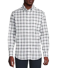 Cremieux Blue Label Washed Oxford Large Check Long Sleeve Woven Shirt