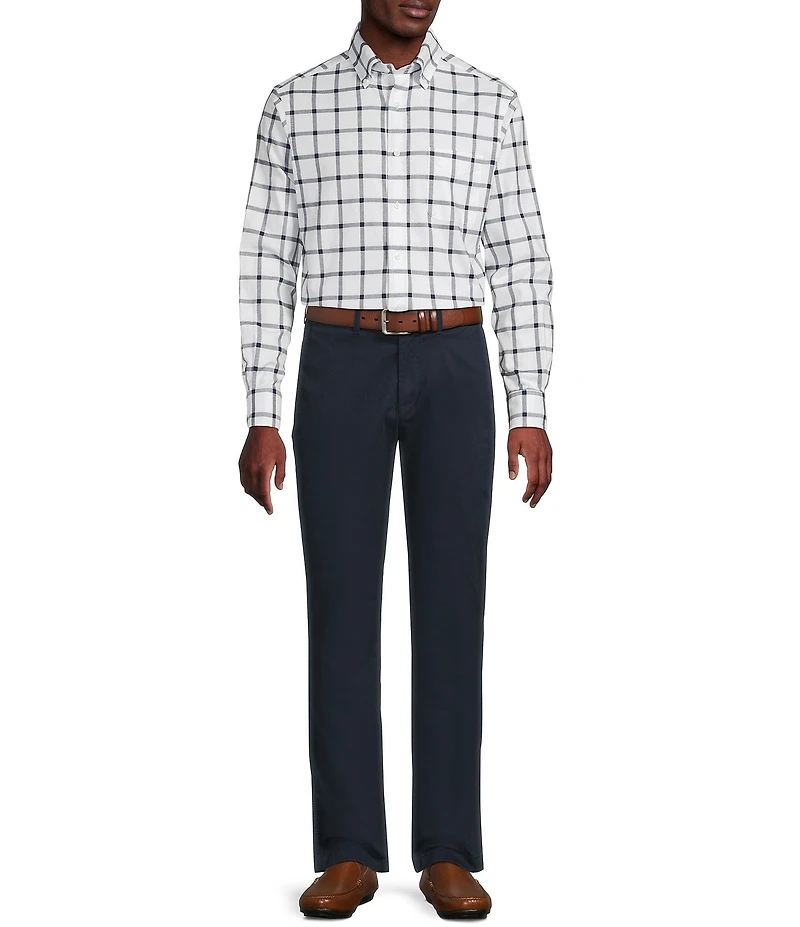 Cremieux Blue Label Washed Oxford Large Check Long Sleeve Woven Shirt