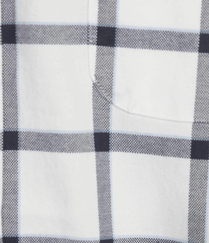 Cremieux Blue Label Washed Oxford Large Check Long Sleeve Woven Shirt