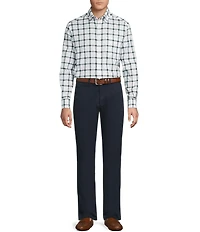 Cremieux Blue Label Washed Oxford Large Check Long Sleeve Woven Shirt