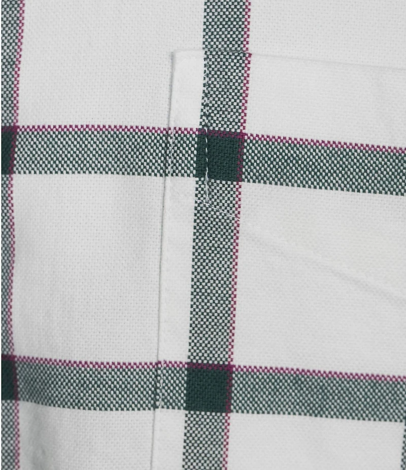 Cremieux Blue Label Washed Oxford Large Check Long Sleeve Woven Shirt