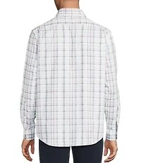 Cremieux Blue Label Washed Oxford Large Plaid Long Sleeve Woven Shirt