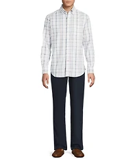 Cremieux Blue Label Washed Oxford Large Plaid Long Sleeve Woven Shirt