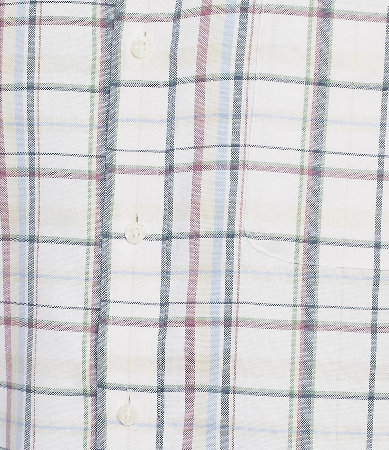 Cremieux Blue Label Washed Oxford Large Plaid Long Sleeve Woven Shirt