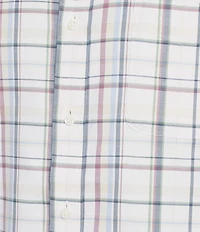 Cremieux Blue Label Washed Oxford Large Plaid Long Sleeve Woven Shirt
