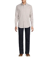 Cremieux Blue Label Washed Oxford Small Check Long Sleeve Woven Shirt