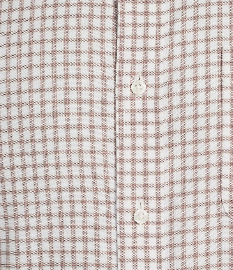 Cremieux Blue Label Washed Oxford Small Check Long Sleeve Woven Shirt