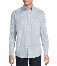 Cremieux Blue Label Washed Oxford Small Check Long Sleeve Woven Shirt