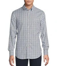 Cremieux Blue Label Washed Oxford Tight Plaid Long Sleeve Woven Shirt