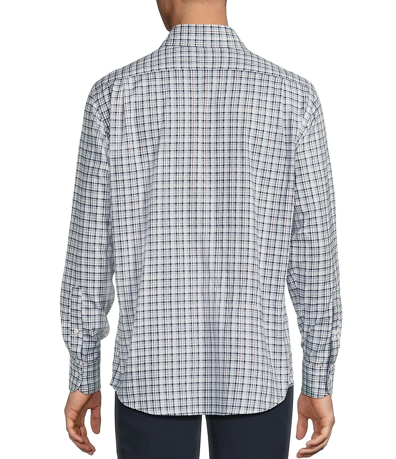 Cremieux Blue Label Washed Oxford Tight Plaid Long Sleeve Woven Shirt