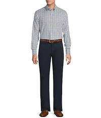Cremieux Blue Label Washed Oxford Tight Plaid Long Sleeve Woven Shirt