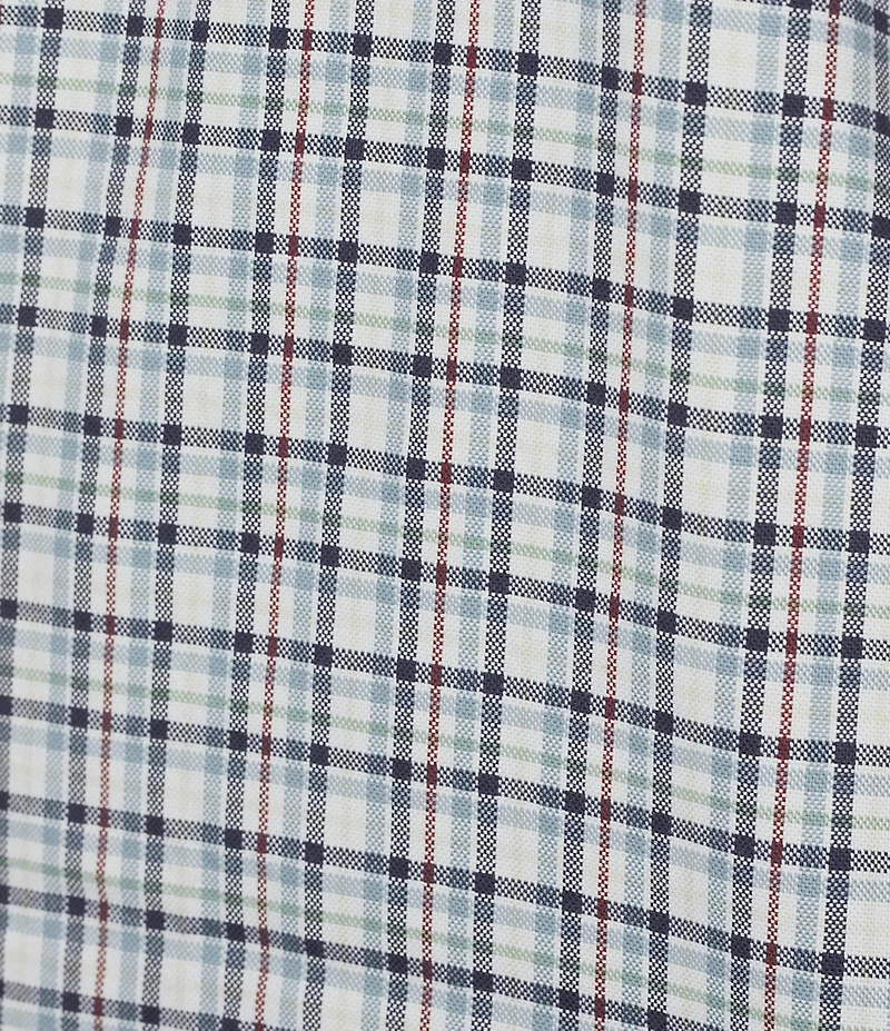 Cremieux Blue Label Washed Oxford Tight Plaid Long Sleeve Woven Shirt