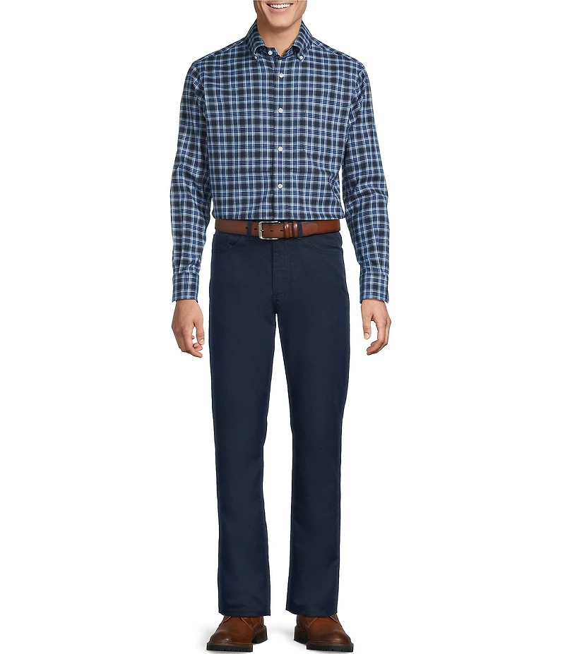 Cremieux Blue Label Washed Oxford Tonal Plaid Long Sleeve Woven Shirt