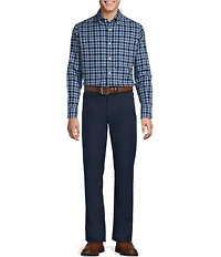 Cremieux Blue Label Washed Oxford Tonal Plaid Long Sleeve Woven Shirt