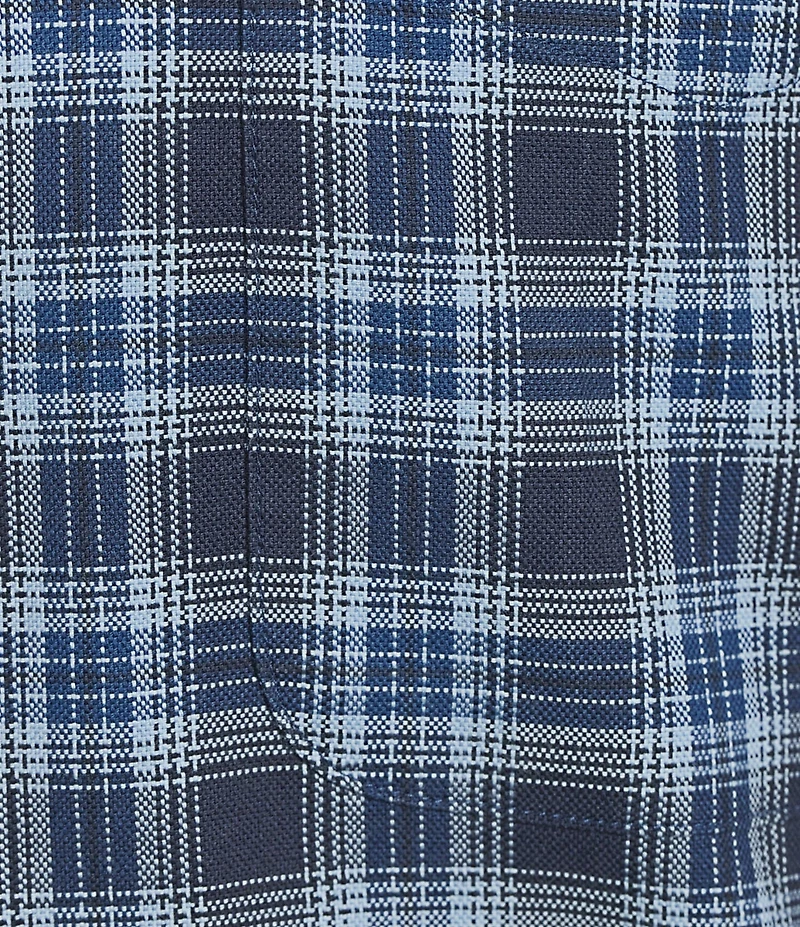 Cremieux Blue Label Washed Oxford Tonal Plaid Long Sleeve Woven Shirt