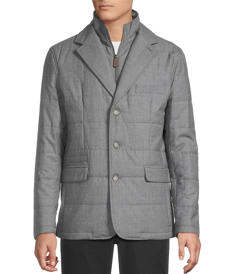 Cremieux Blue Label Wool Flannel Padded Blazer Jacket