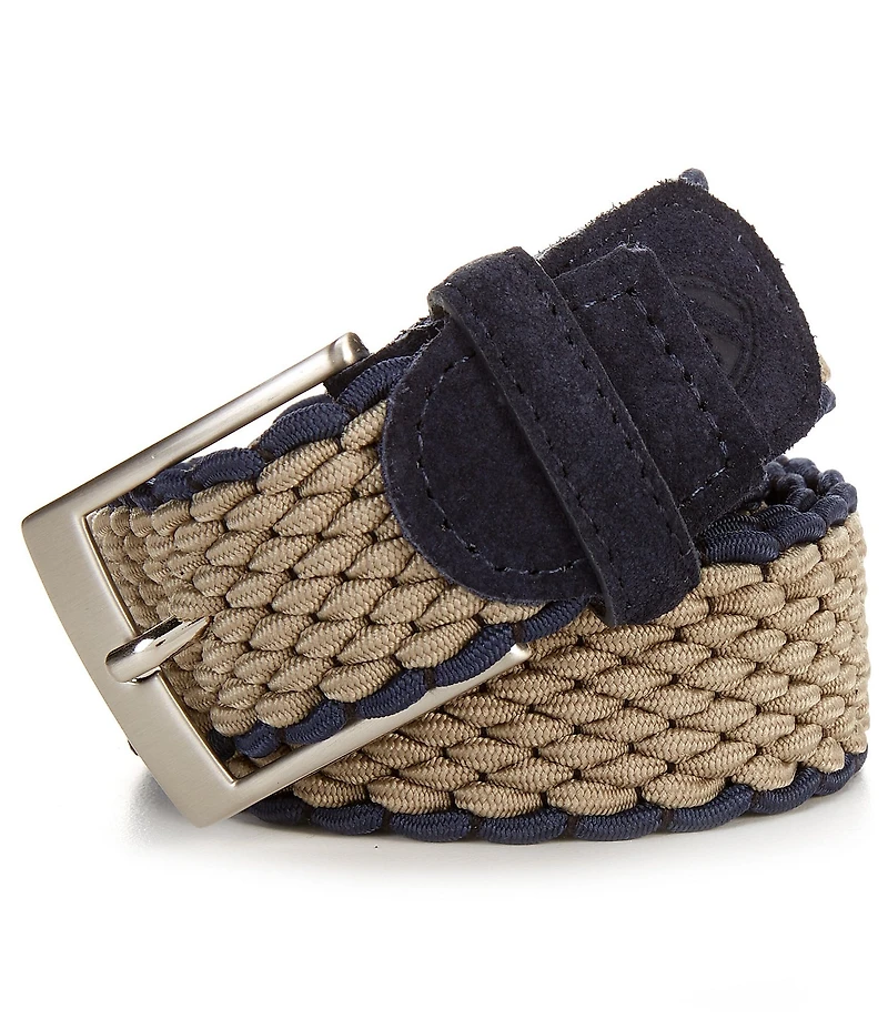 Cremieux Braided Stripe Stretch Elastic Belt