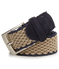 Cremieux Braided Stripe Stretch Elastic Belt
