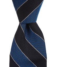 Cremieux Brooks Thick-Stripe 3.125#double; Silk Blend Tie