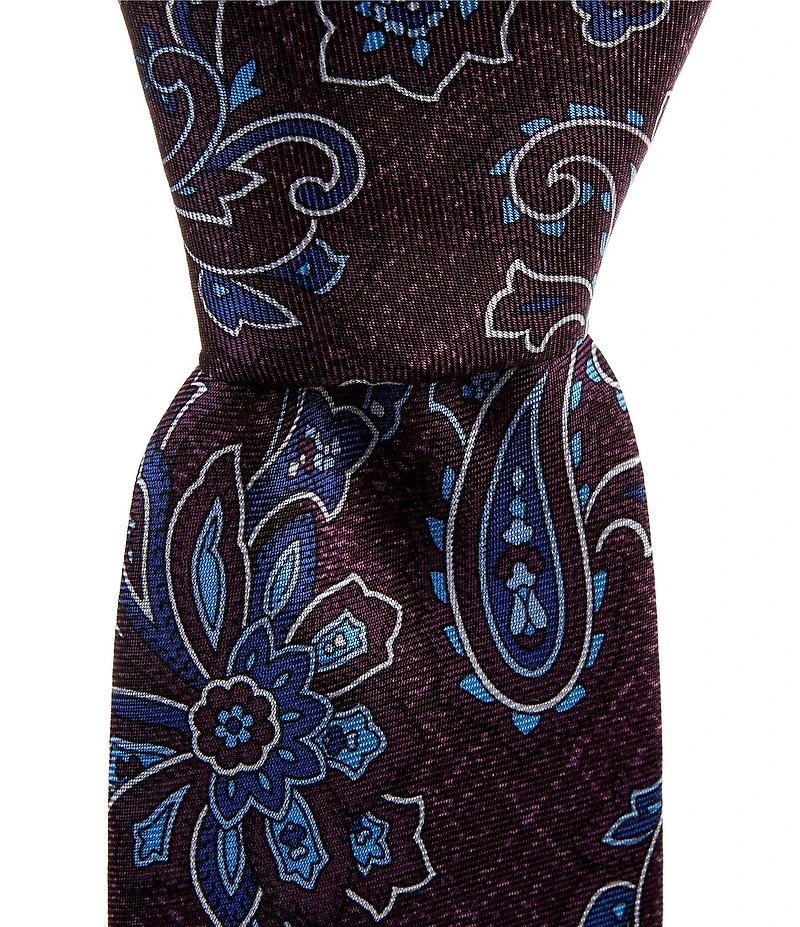 Cremieux Brushed Paisley 3#double; Silk Tie