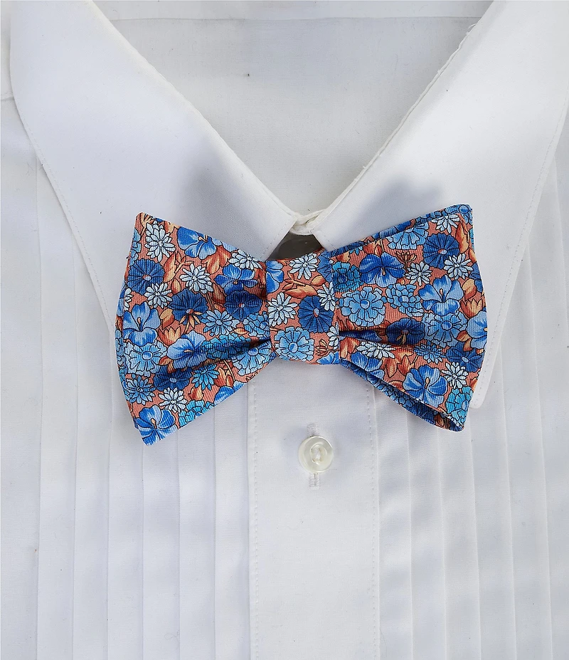 Cremieux Bryce Flower Print Silk Bow Tie