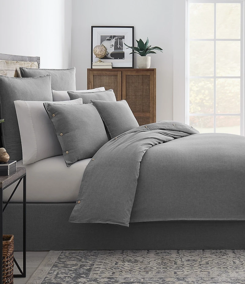 Cremieux Cameron Collection Chambray Duvet Cover