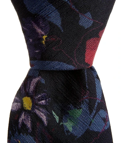 Cremieux Collins Watercolor Print 3#double; Silk-Blend Tie
