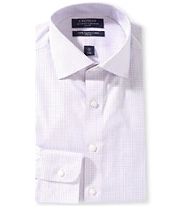 Cremieux Crosby Slim Fit Spread Collar Checked Twill Dress Shirt