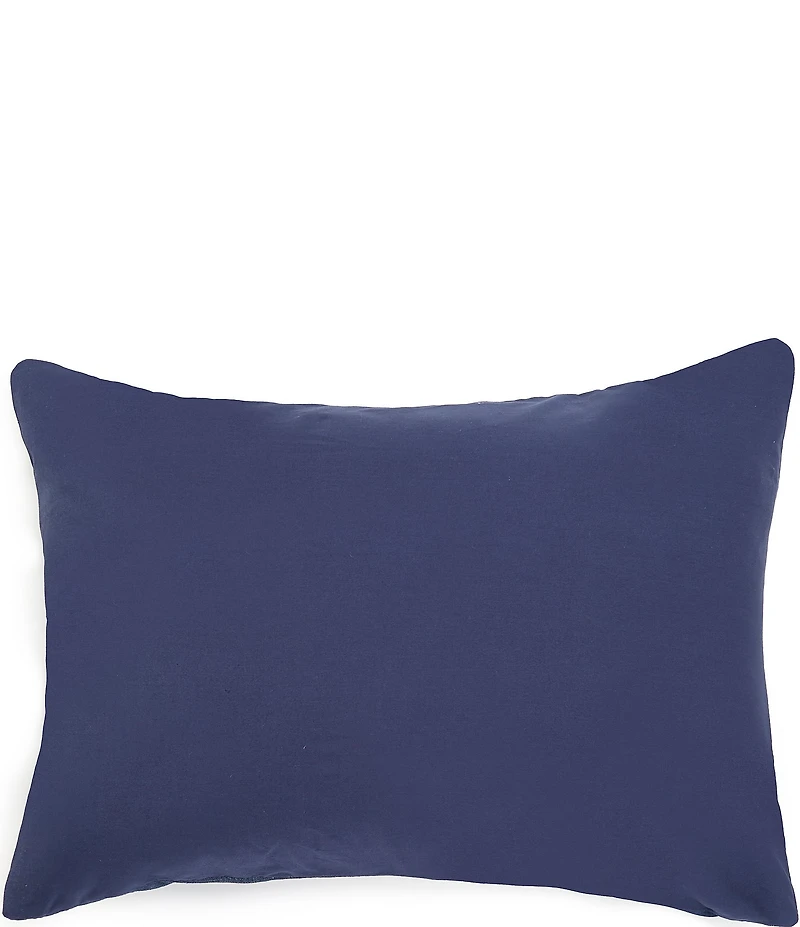 Cremieux Denim Cotton Button Accent Sham