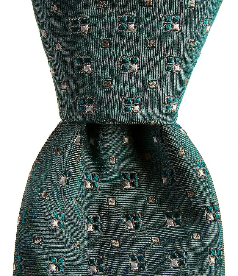 Cremieux Diamond Neat Print 3 1/4#double; Silk-Blend Tie