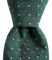 Cremieux Diamond Neat Print 3 1/4#double; Silk-Blend Tie