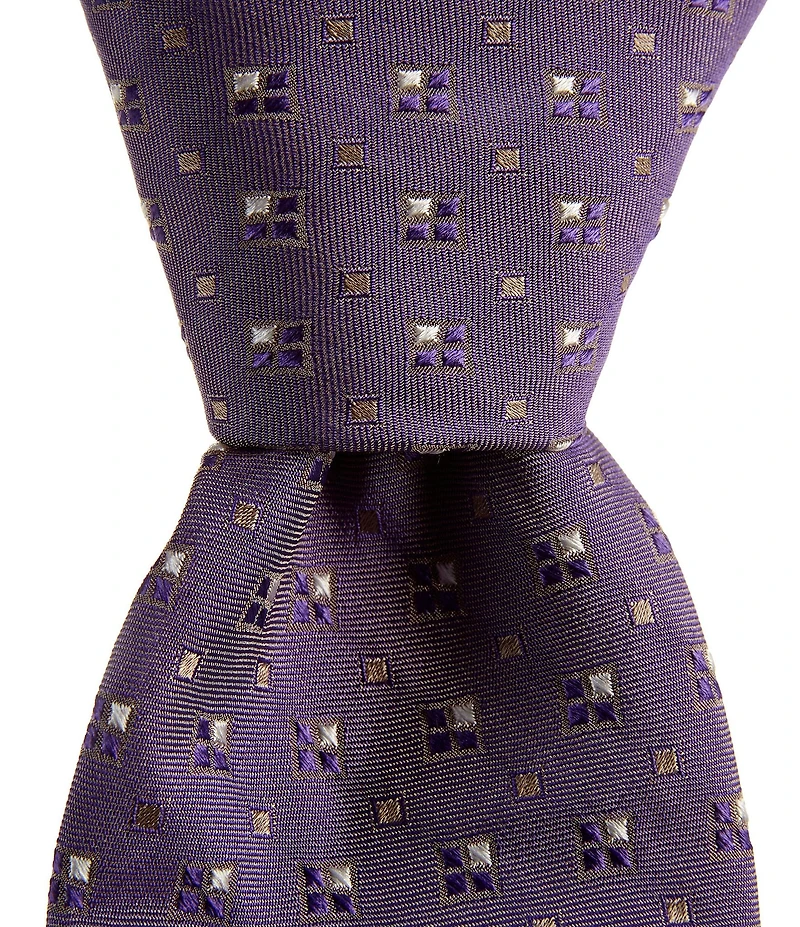 Cremieux Diamond Neat Print 3 1/4#double; Silk-Blend Tie