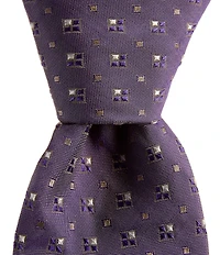 Cremieux Diamond Neat Print 3 1/4#double; Silk-Blend Tie