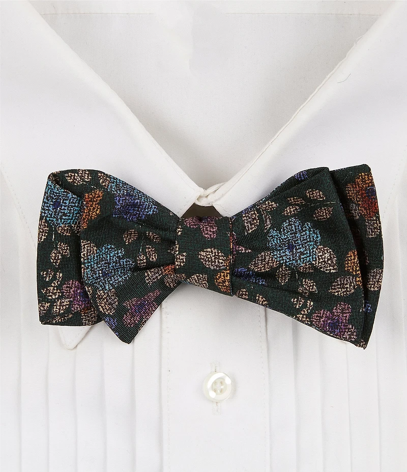 Cremieux Dominic Flower Print Woven Silk Bow Tie