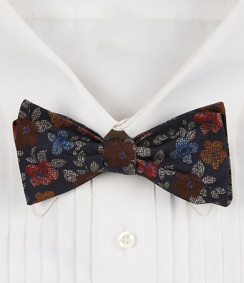 Cremieux Dominic Flower Print Woven Silk Bow Tie