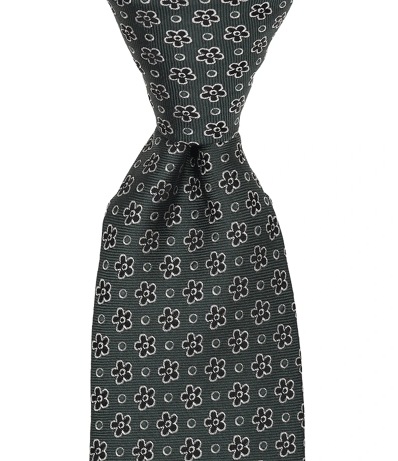Cremieux Floral Dotted Traditional Silk Tie