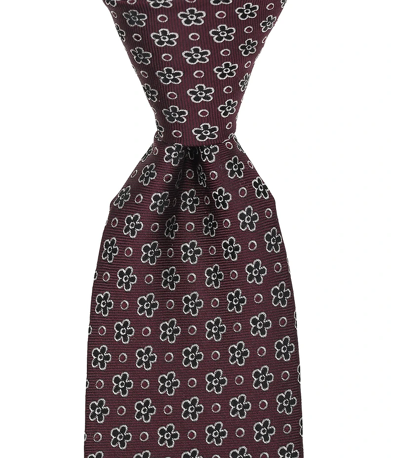Cremieux Floral Dotted Traditional Silk Tie