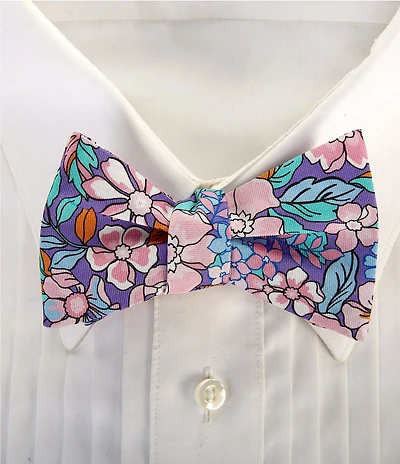 Cremieux Floral Print Woven Silk Bow Tie